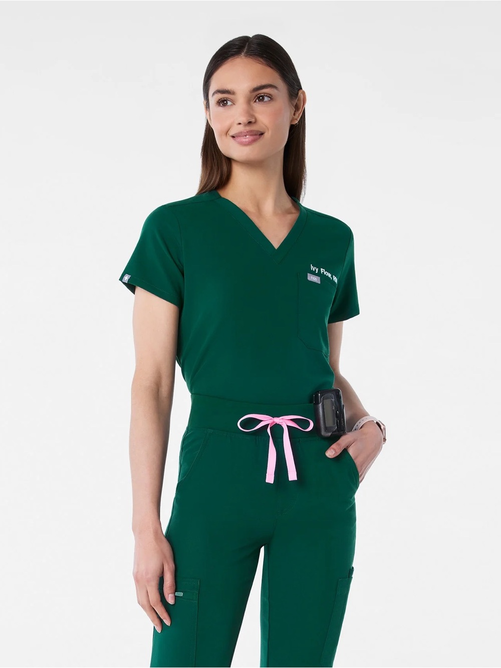 Figs Forest Green scrub set